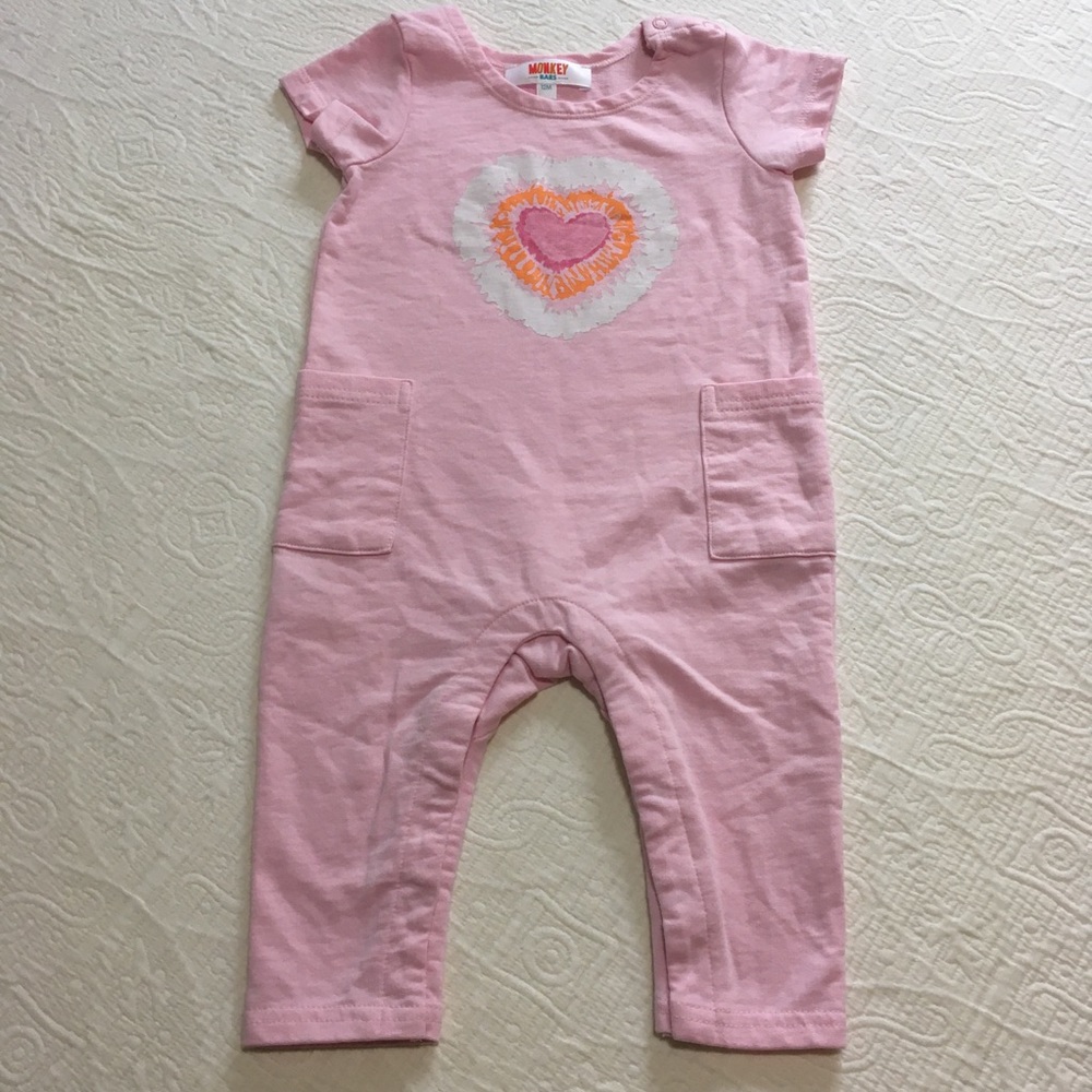 12m (4/$20) Pink Romper by Monkey Bars